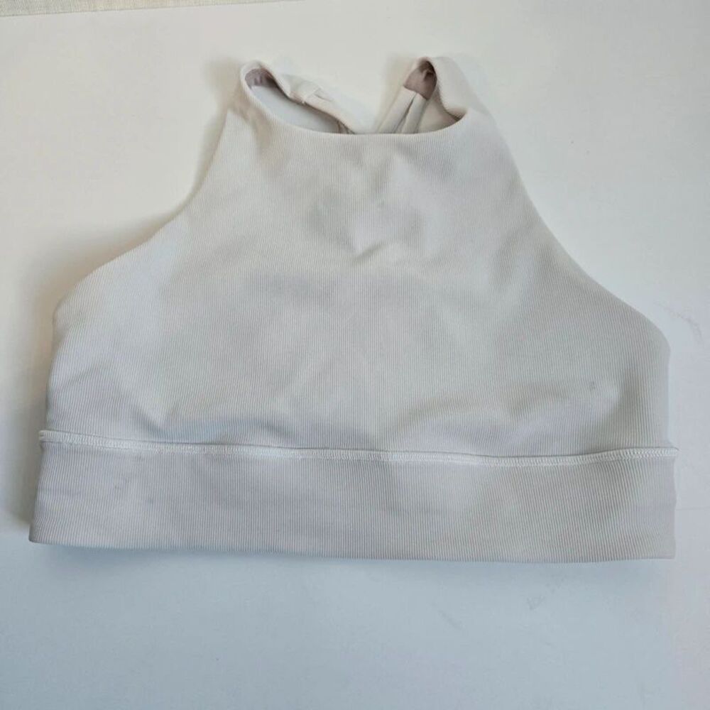 Lululemon Energy High-Neck Bra size 10 ivory